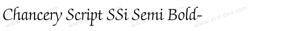 Chancery Script SSi Semi Bold字体转换